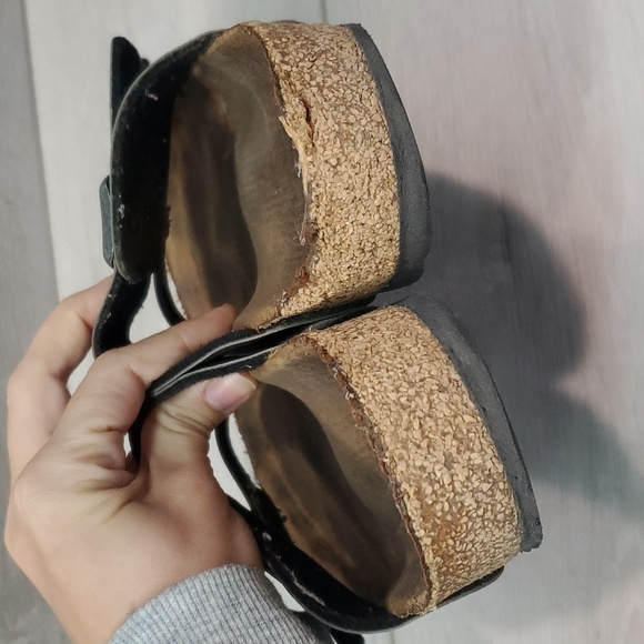 Birkenstock Women Comfort Sandals Slide 2 strap Sandals Flats shoes sz 37/6 - Picture 6 of 12